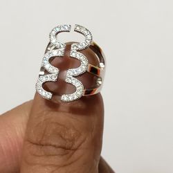 Sterling Silver With Cubic Zirconia