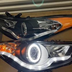 11-13 Hyundai Elantra 4DR / 2DR LED Angel Eye Halo LED DRL Projector Headlights