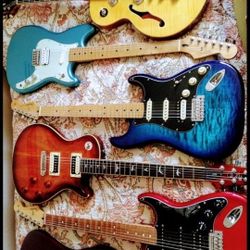 Fender, EPIPHONE, PRS, UNIVOX + Other Quality Guitars In Great Shape From $355 And Up; Please Message Me For Individual Pricing Or Trade +$ To U ?