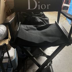 Tall Directors Chair Folding Makeup Chair 