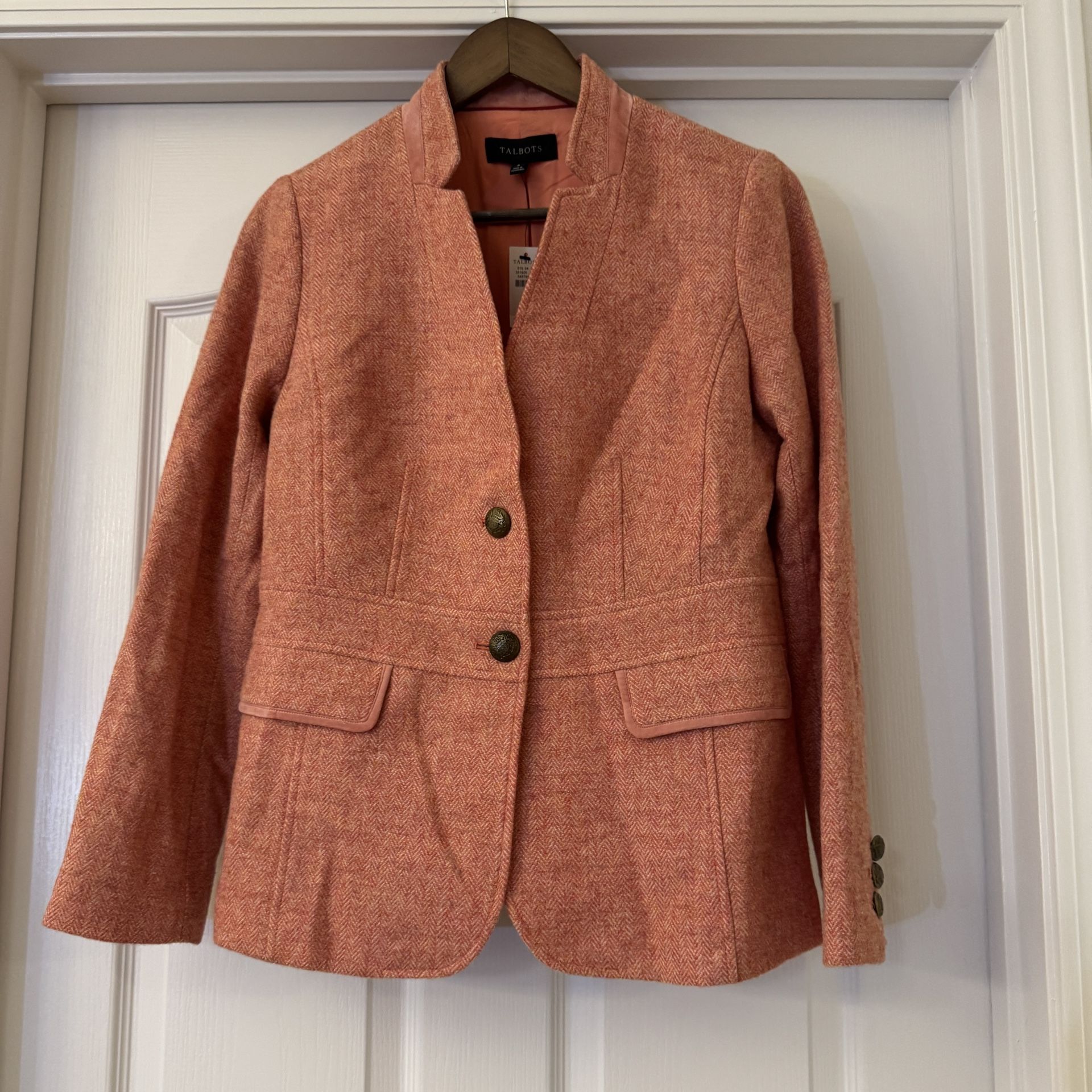Talbots Wool-Blend Herringbone Blazer – Women’s Size 4