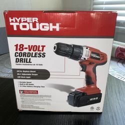 HYPER TOUGH CORDLESS POWER DRILL FORWARD & REVERSE SWITCH 18-V NI-CAD BATTERY 🔥