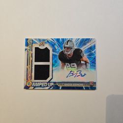 2024 Topps  Resurgence Amped Up BROCK BOWERS Rookie Patch Auto /99