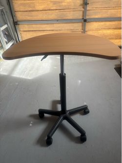 Mobile Crescent Adjustable Height Desk / side table
