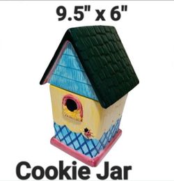Rare SMC 1999 Ceramic Cookie Jar House by Tone World 9.5" X 6" Inches Beautiful!
