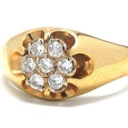Mens Diamond/14K Gold Ring