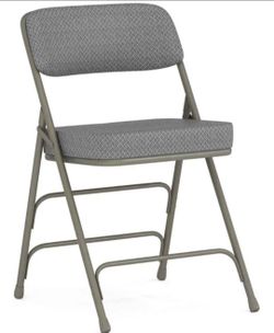 Metal Folding Chair with Cushioned Seat, Fabric Upholstered Event Chair