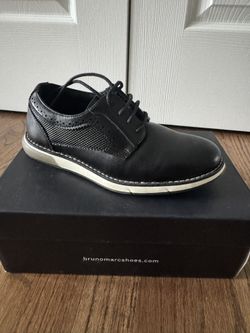 Bruno Marc Black Boys Dress Shoes