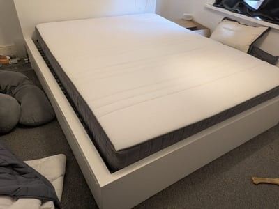 IKEA king size bed with drawers storage
