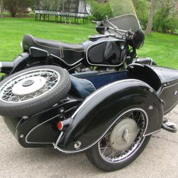 1958 BMW Steib TR500 side car, blue upholstery, excellent original condition. 