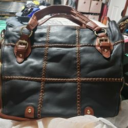 Black Crossbody Shoulder Tote Bag / Purse