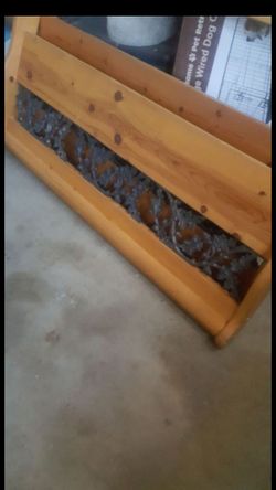 Sold wood queen sleigh bed frame