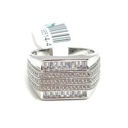 925 Sterling Silver CZ Ring 8.30g Size 10 198514/4
