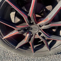 ONLY 3 , 18 inch Velsen 531-M, finished in Black Milled with a Red Line