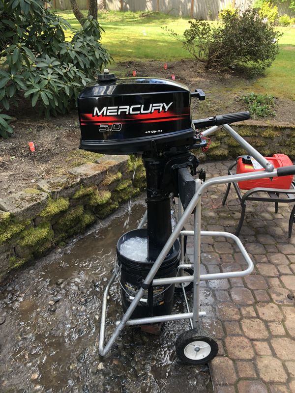 Mercury 5HP outboard motor , great, like new shape, long shaft, 2stroke for Sale in Redmond, WA