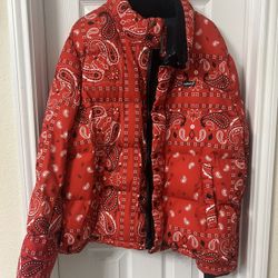 LEVIS RED BANDANA PAISLEY Puffer Coat *Brand New* SOLD OUT