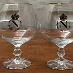 Napoleon Brandy Snifter Glasses – Set of 4 – Gold Rim