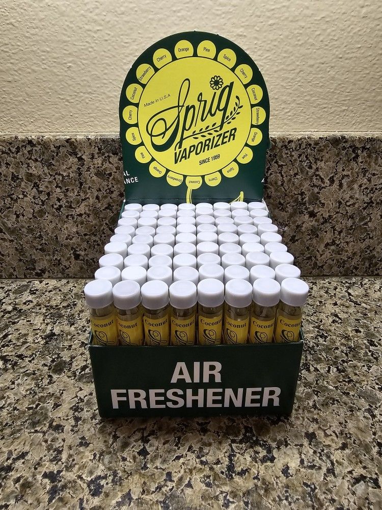 π΄ 72x Coconut Air Fresheners β Long-Lasting Vials β Adjustable Cap β USA Made
