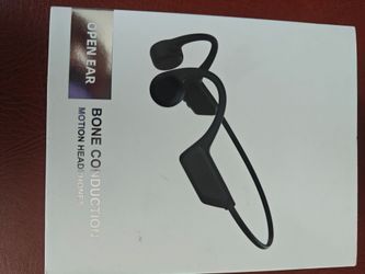 Black bone conduction, headphones. Waterproof