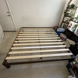 Mellow 12" Solid Wood Platform Bed Frame with Classic Wooden Slat (No Box Spring Needed), King, Espresso