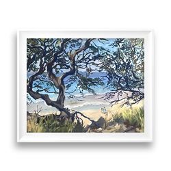 Big Island Hapuna Beach Original Gouache Painting
