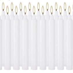 36 Pack 10 inch White Taper Candles