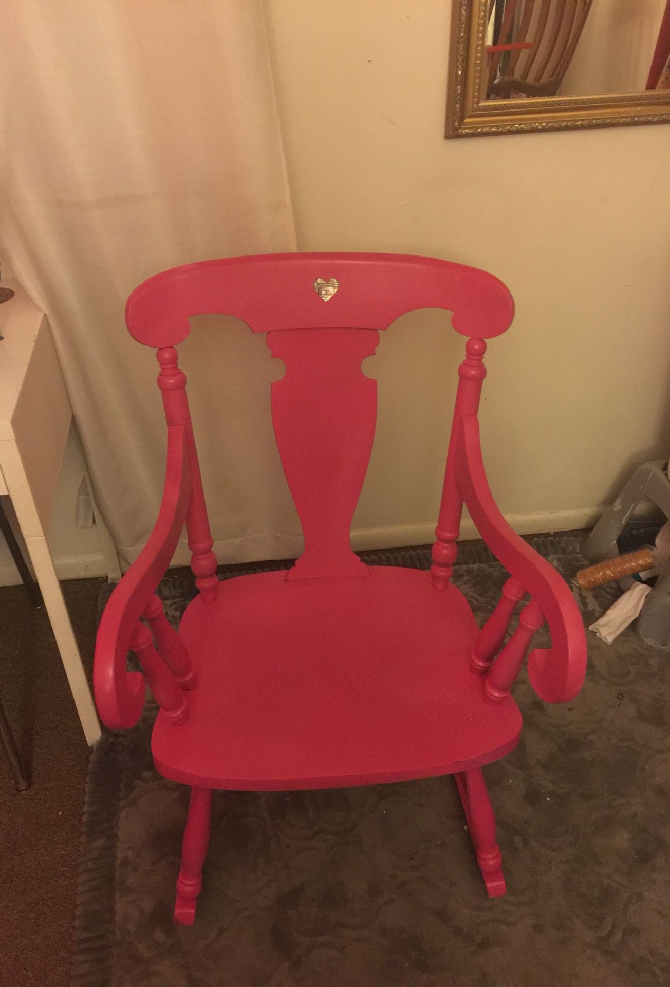 Pink adult medium size rocking chair