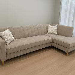 Sectional Sofa 2 Piece (Velvet)