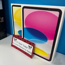 Apple Ipad 10th Gen Tablet - Payments Available - Pay $5 Down To take It home  
- 10% OFF Black Friday Deals 