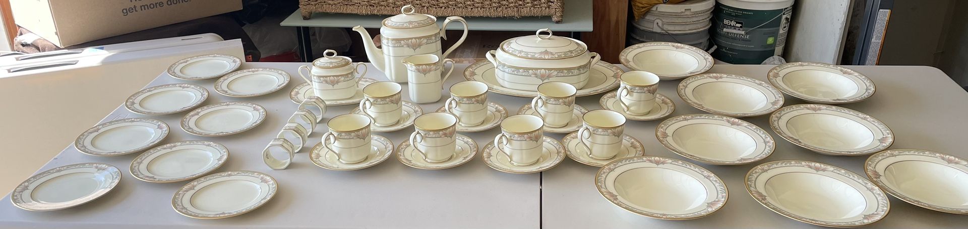 Noritake 9737 Barrymore China Set 8 Pc Plus Extras