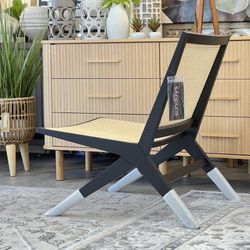 Free Delivery NEW Sundays Endless Summer Lounge Chair, Natural Cane/Black Stained Ash (Retail $800)