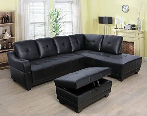 BRAND NEW 3 PIECES SECTIONAL COUCH WITH OTTOMAN INCLUDED