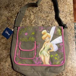 Vintage Disney Tinkerbell Crossbody Bag Purse New Old Stock With Tags Y2K 2000’s