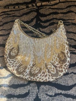 Vintage 1950s–60s La Regale Hand-Beaded Evening Purse – Handmade in Hong Kong