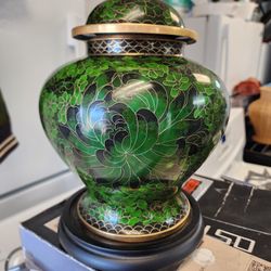 Cloisonne ginger jar 12x8 inches 