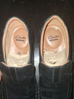 Clarks dress shoe blk size12