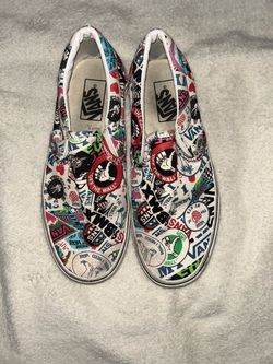 Vans Classic Slip-On Sticker Print Sneakers