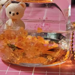 Bear/Orange ICE OIL CHARM KEYCHAIN by FUKUYA/KIDDLETON 