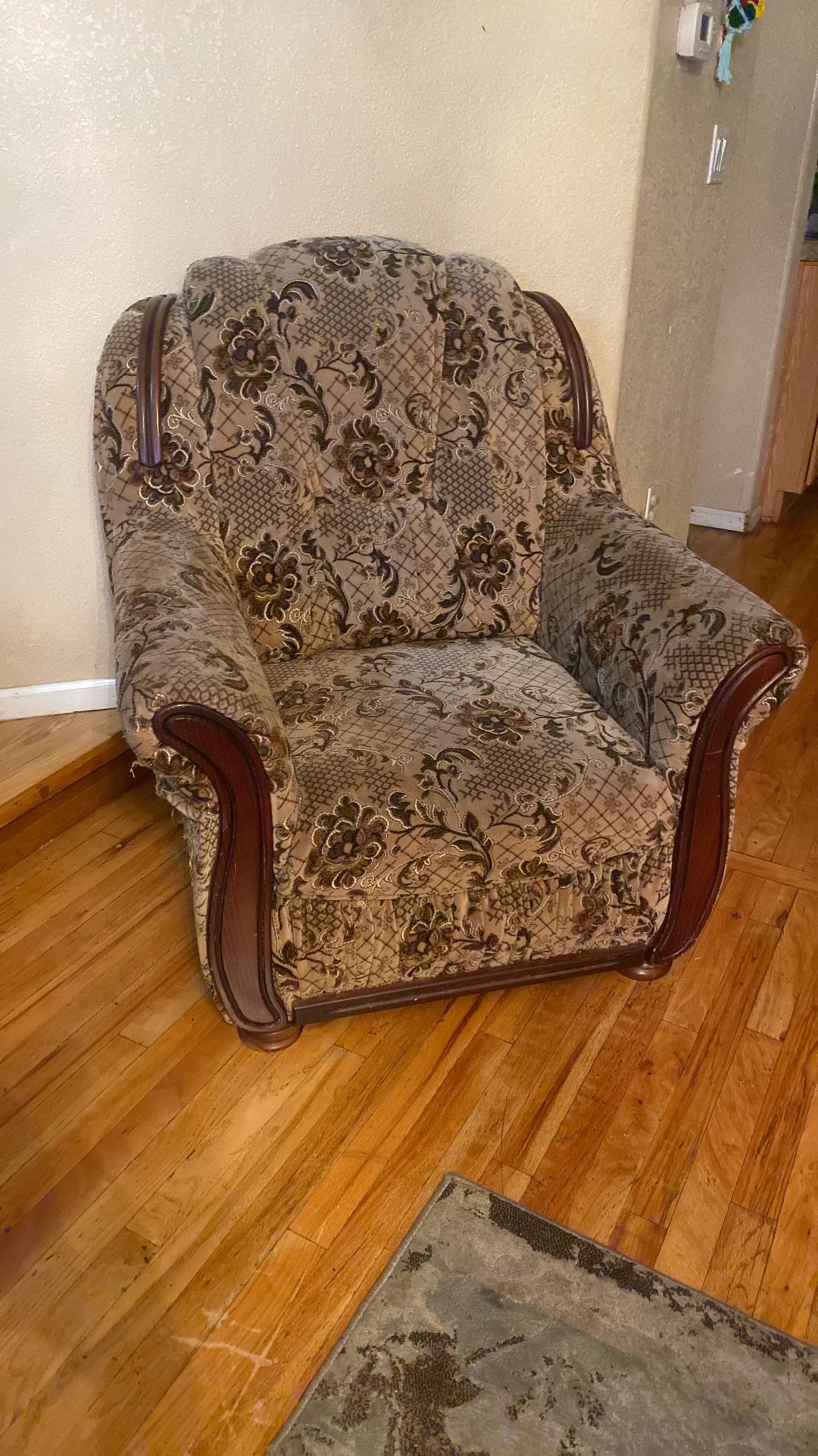 upholstered arm chair