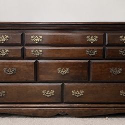 Vintage Solid Wood Bedroom Furniture Set – Dresser, Chest & Nightstand – $900 OBO