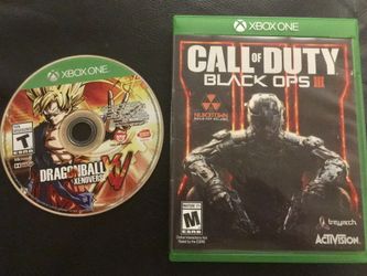Xbox one Call of Duty Black Ops 3 & Dragonball Xenoverse
