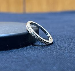 Sterling silver Diamond Ring size 6.75