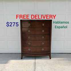 Tall Dresser With 5 Drawers SOLID WOOD 🚛 FREE DELIVERY 🚛