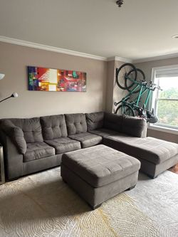 Sofa bed sectional with ottoman
