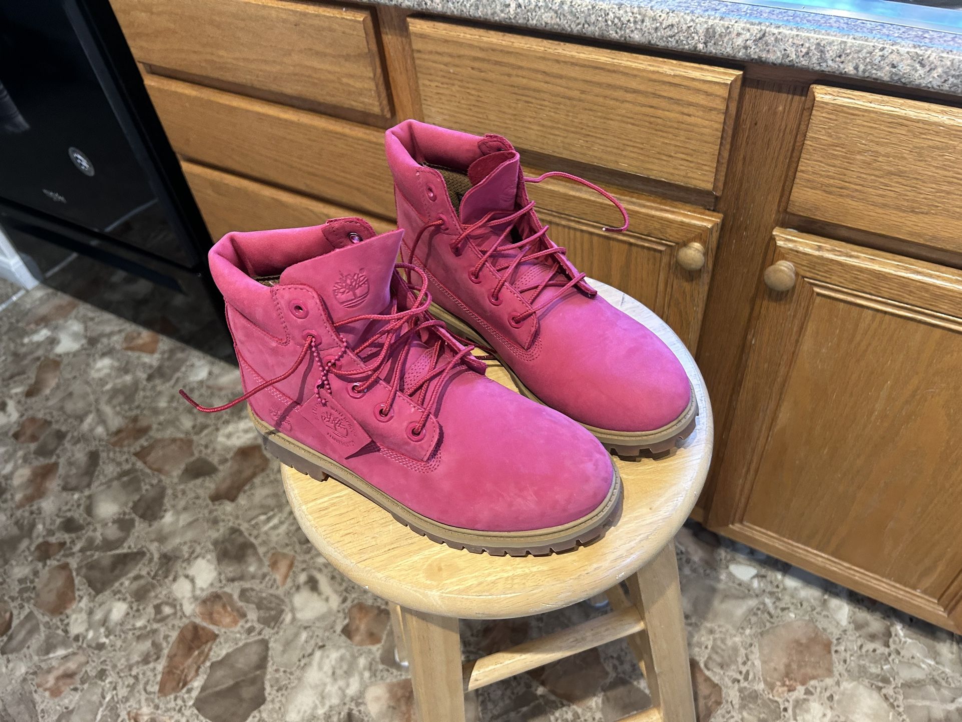 Pink Timberland Boots Size 7