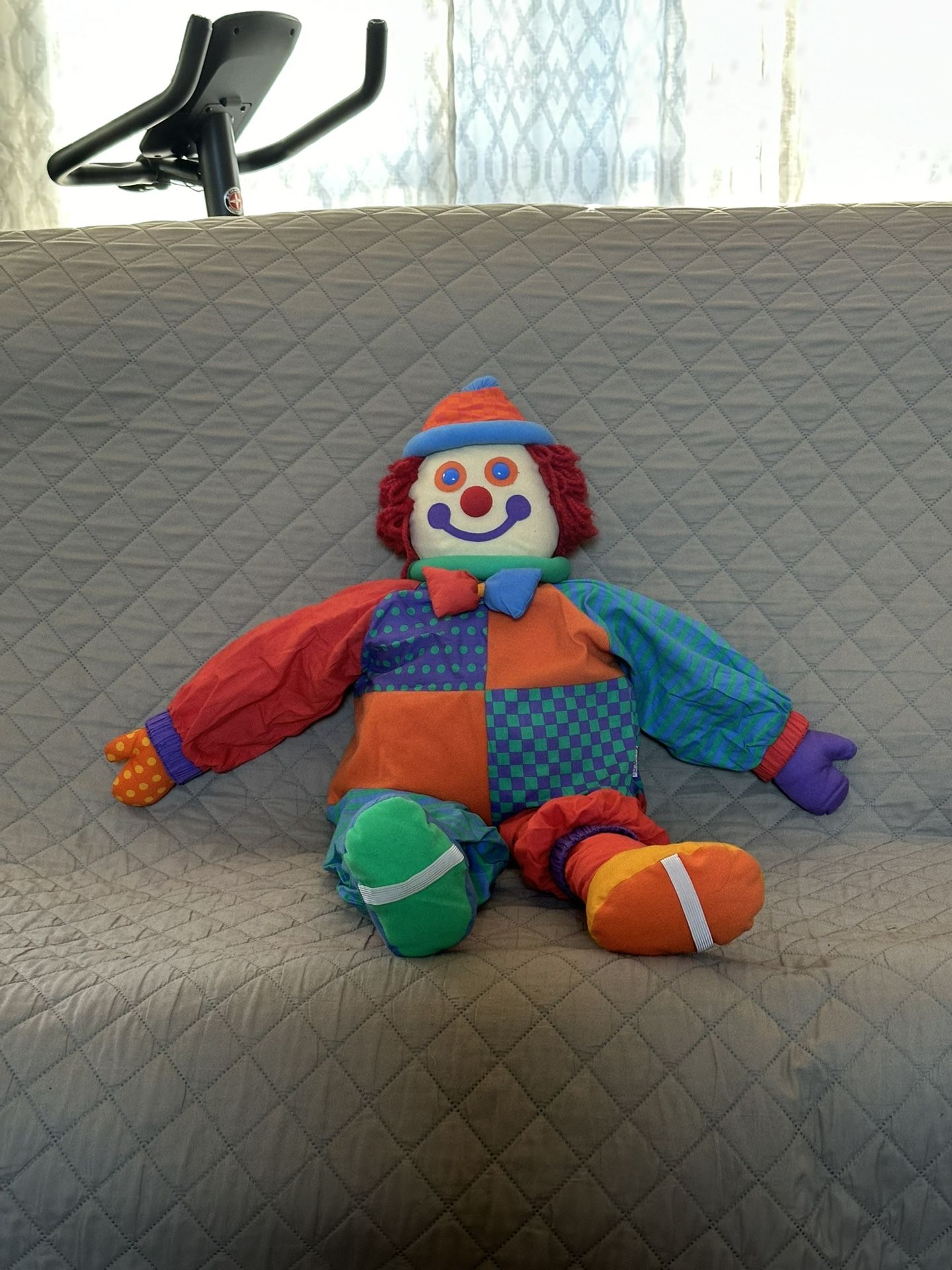 2000 Dance with Me GYMBO Vintage Clown Doll Plush Puppet from Gymboree