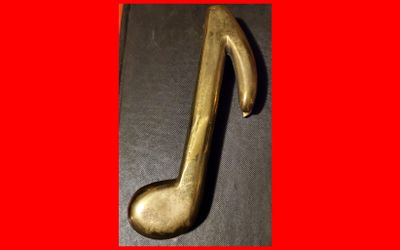 Solid Brass vintage new old stock Musical Note Doorknocker $30.