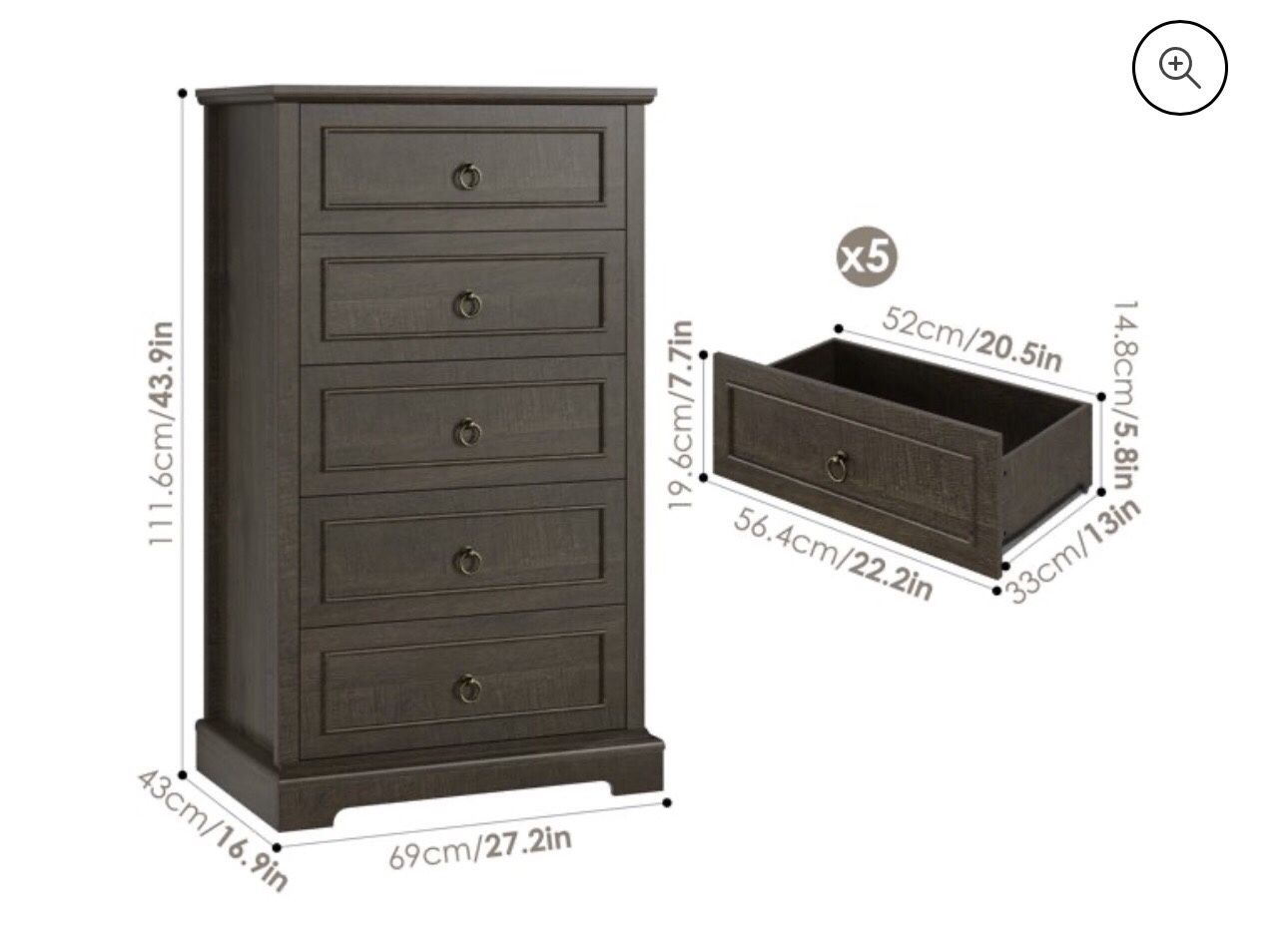 dark brown tall dresser Benjara Umer Cappuccino 6 Drawer 36 in. Chest with Plinth Base BM352659 The stunning dark Brown Vertical Chest Dressers -