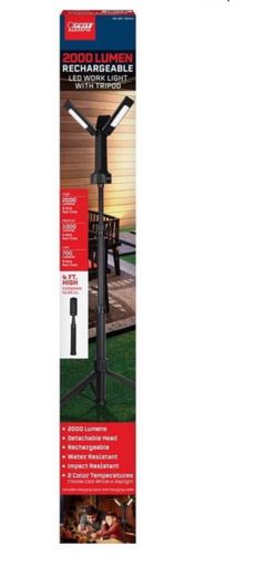 Feit Electric 2000 Lumen Rechargeable LED Work Light with Tripod