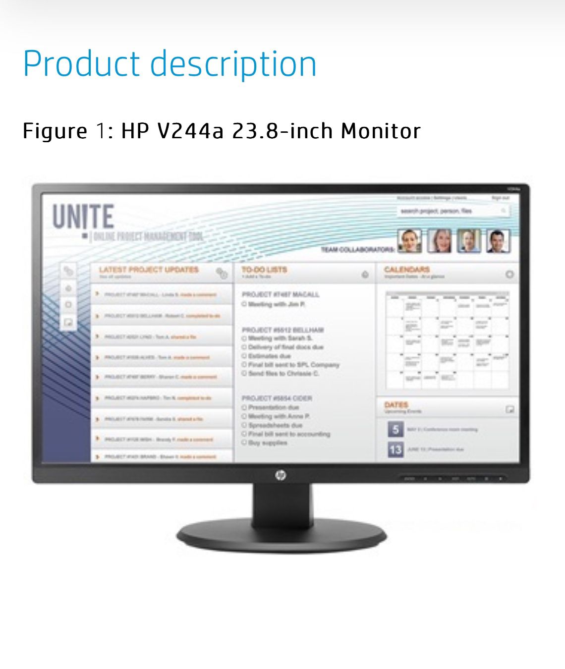 Two HP 244a Monitors
